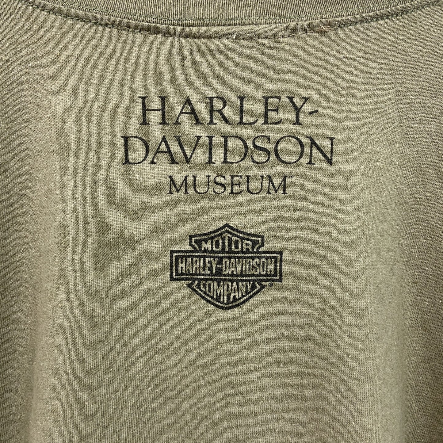 HARLEY DAVIDSON　ハーレーダビッドソン　半袖両面プリントTシャツ　緑　グリーン　XLサイズ
