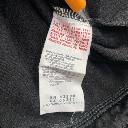 古着 used　PUMA　プーマ　長袖ジャージ　トラックジャケット　ワンポイントロゴ刺繍　黒　ブラック　Lサイズ