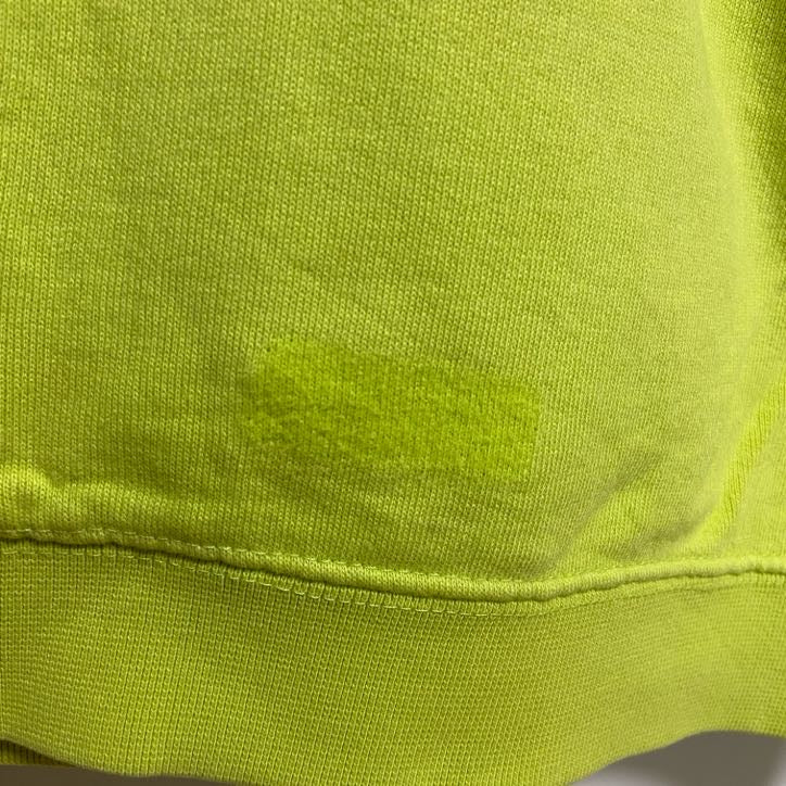 Champion　チャンピオン　USA製　長袖ジップアップスウェット　ハイネックトレーナー　黄緑　秋冬服　Mサイズ　古着