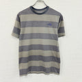 THE NORTH FACE　ザ・ノースフェイス　半袖プリントTシャツ　ボーダー　青　ブルー　グレー　灰色　Lサイズ　古着