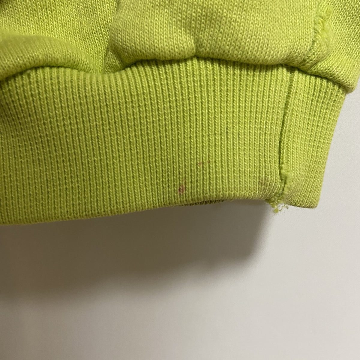 Champion　チャンピオン　USA製　長袖ジップアップスウェット　ハイネックトレーナー　黄緑　秋冬服　Mサイズ　古着