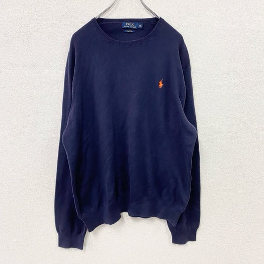 Polo Ralph Lauren　ポロラルフローレン　コットンニットセーター　紺　ネイビー　2XLサイズ
