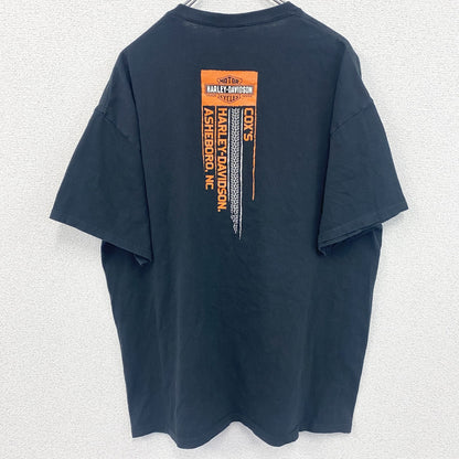 HARLEY DAVIDSON　ハーレーダビッドソン　半袖プリントTシャツ　黒　ブラック　XLサイズ