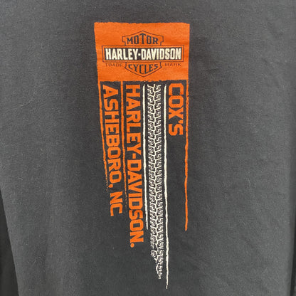 HARLEY DAVIDSON　ハーレーダビッドソン　半袖プリントTシャツ　黒　ブラック　XLサイズ