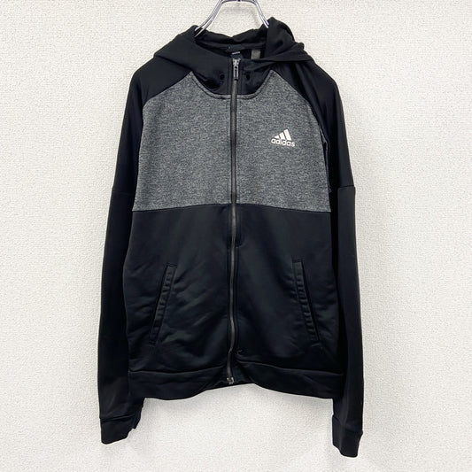 adidas　アディダス　トラックジャケット/ジャージパーカー　パフォーマンスロゴ　黒　ブラック　