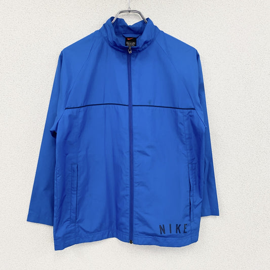 ～00s　NIKE　ナイキ　フルジップジャケット　スウッシュ　デカロゴ　青　ブルー　Mサイズ