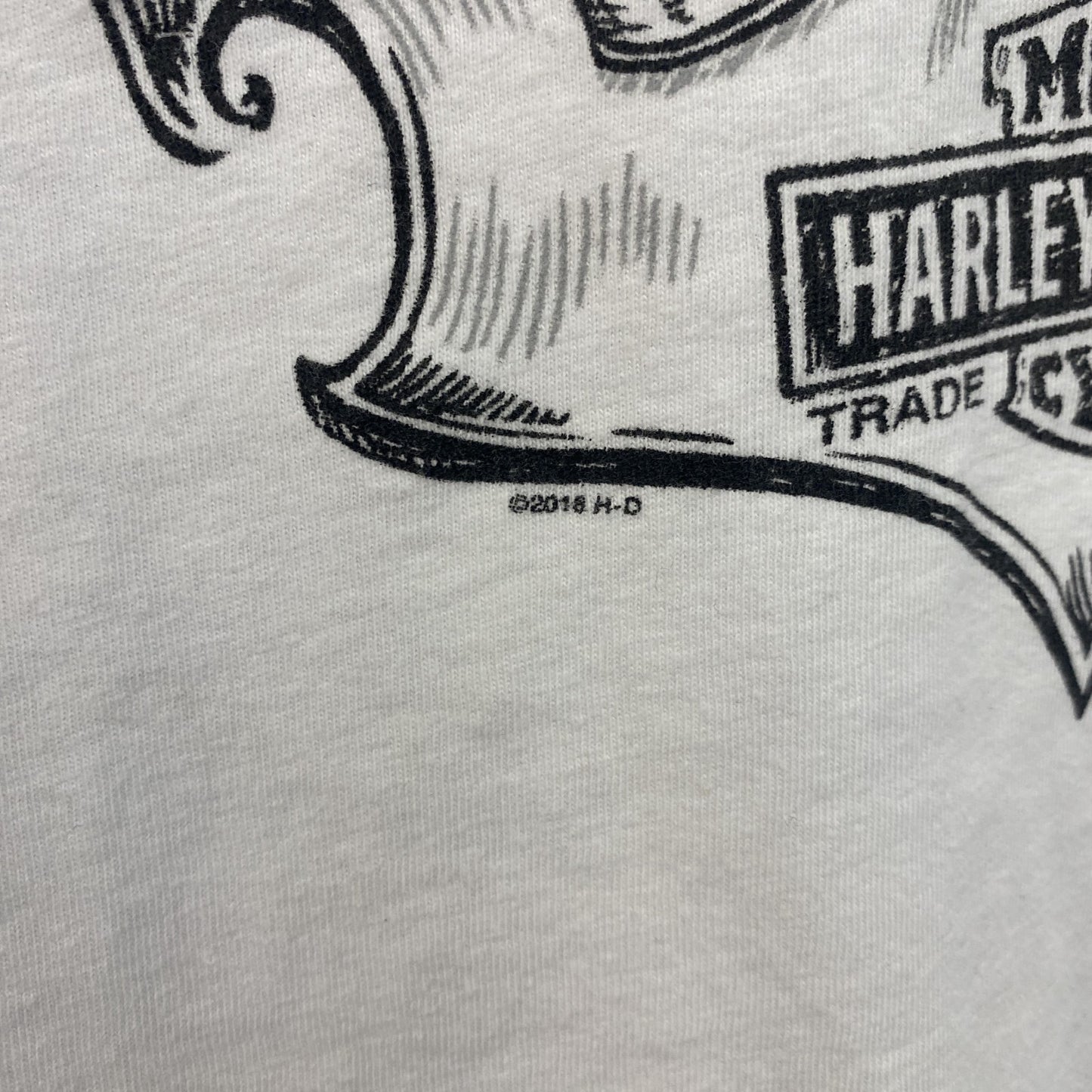 HARLEY DAVIDSON　ハーレーダビッドソン　長袖プリントTシャツ　白　ホワイト　Lサイズ