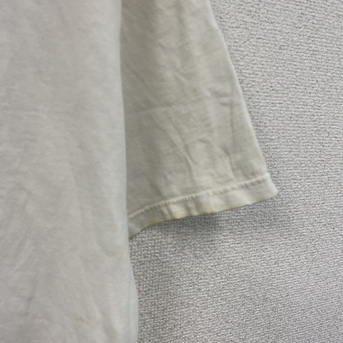 90s　JERZEES　ジャージーズ　半袖プリントTシャツ　シングルステッチ　企業　白　ホワイト　Lサイズ カットソー メンズ コットン 古着