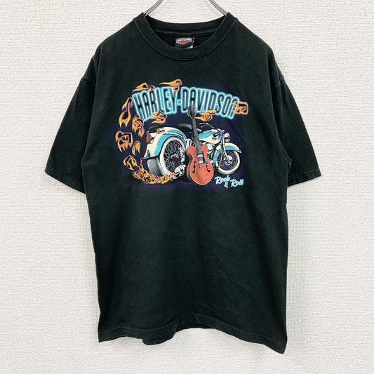 HARLEY DAVIDSON　ハーレーダビッドソン　半袖プリントTシャツ　黒　ブラック　Mサイズ