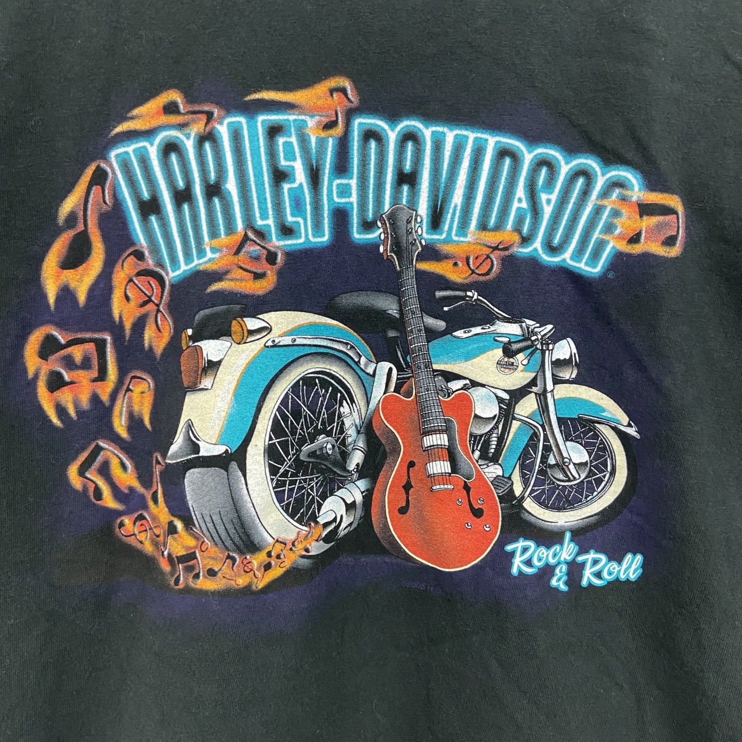 HARLEY DAVIDSON　ハーレーダビッドソン　半袖プリントTシャツ　黒　ブラック　Mサイズ