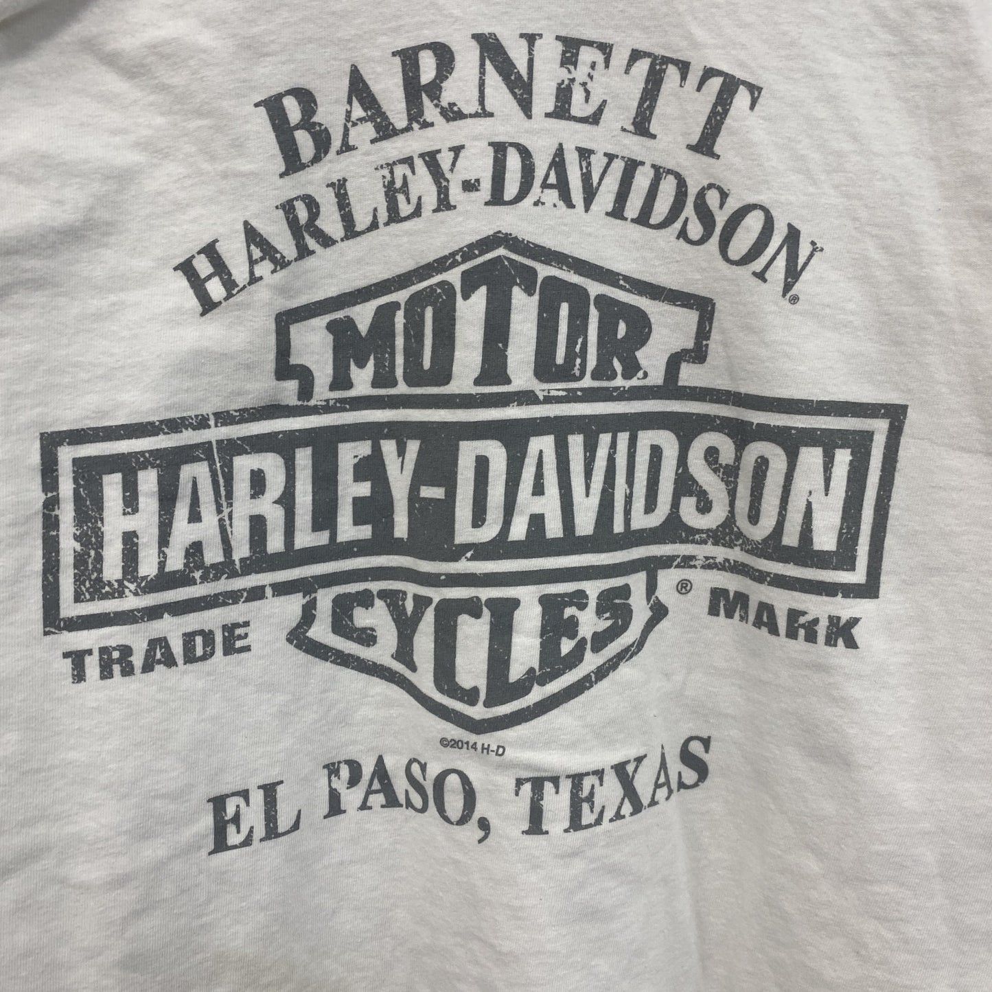 HARLEY DAVIDSON　ハーレーダビッドソン　長袖プリントTシャツ　白　ホワイト　Lサイズ