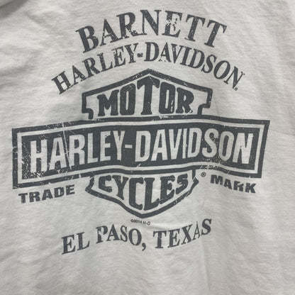 HARLEY DAVIDSON　ハーレーダビッドソン　長袖プリントTシャツ　白　ホワイト　Lサイズ