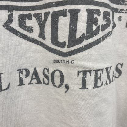 HARLEY DAVIDSON　ハーレーダビッドソン　長袖プリントTシャツ　白　ホワイト　Lサイズ