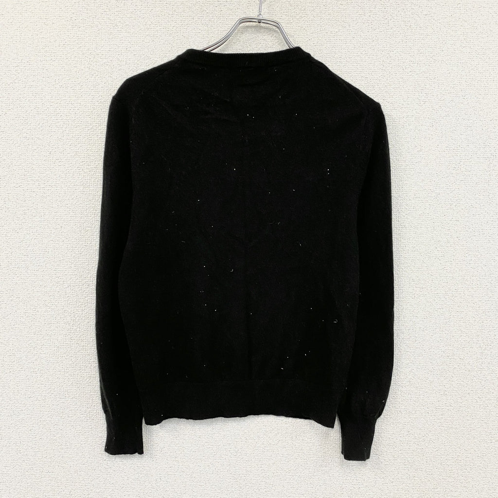 UNIQLO　ユニクロ　クルーネックカーディガン　カシミヤ100%　黒　ブラック　Mサイズ　古着