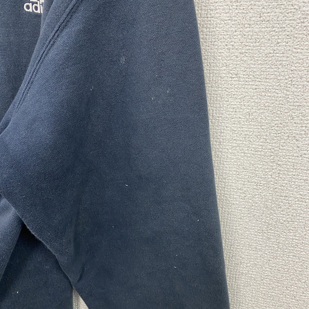 00s　adidas　アディダス　スウェット/トレーナー　フェード　前V　パフォーマンスロゴ　刺繍ロゴ　紺　ネイビー　Mサイズ　古着