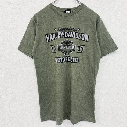 HARLEY DAVIDSON　ハーレーダビッドソン　半袖プリントTシャツ　緑　グリーン　Mサイズ