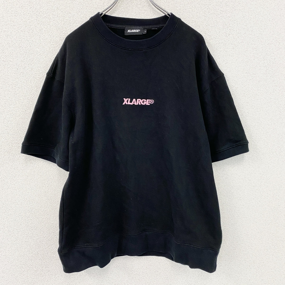 XLARGE　エクストララージ　半袖スウェット地Tシャツ　黒　ブラック　Lサイズ　古着