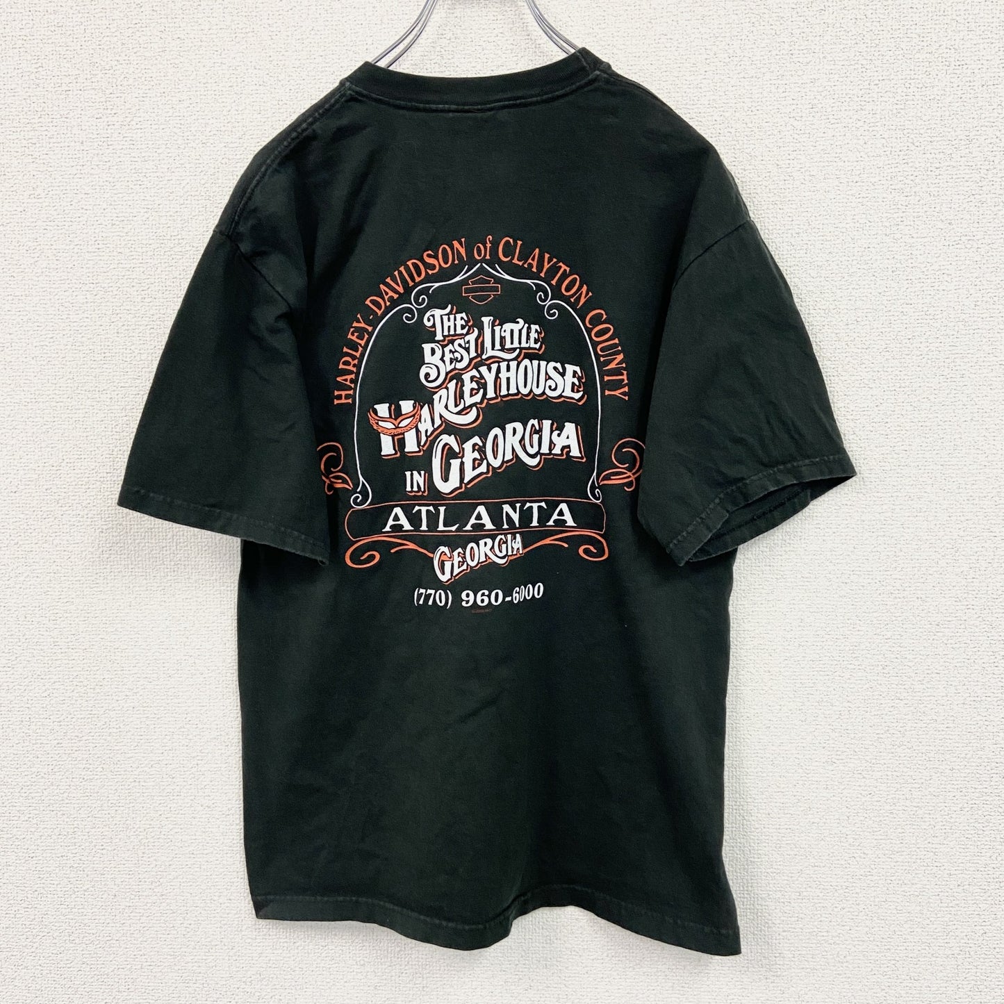 HARLEY DAVIDSON　ハーレーダビッドソン　半袖プリントTシャツ　黒　ブラック　Mサイズ