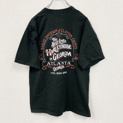 HARLEY DAVIDSON　ハーレーダビッドソン　半袖プリントTシャツ　黒　ブラック　Mサイズ