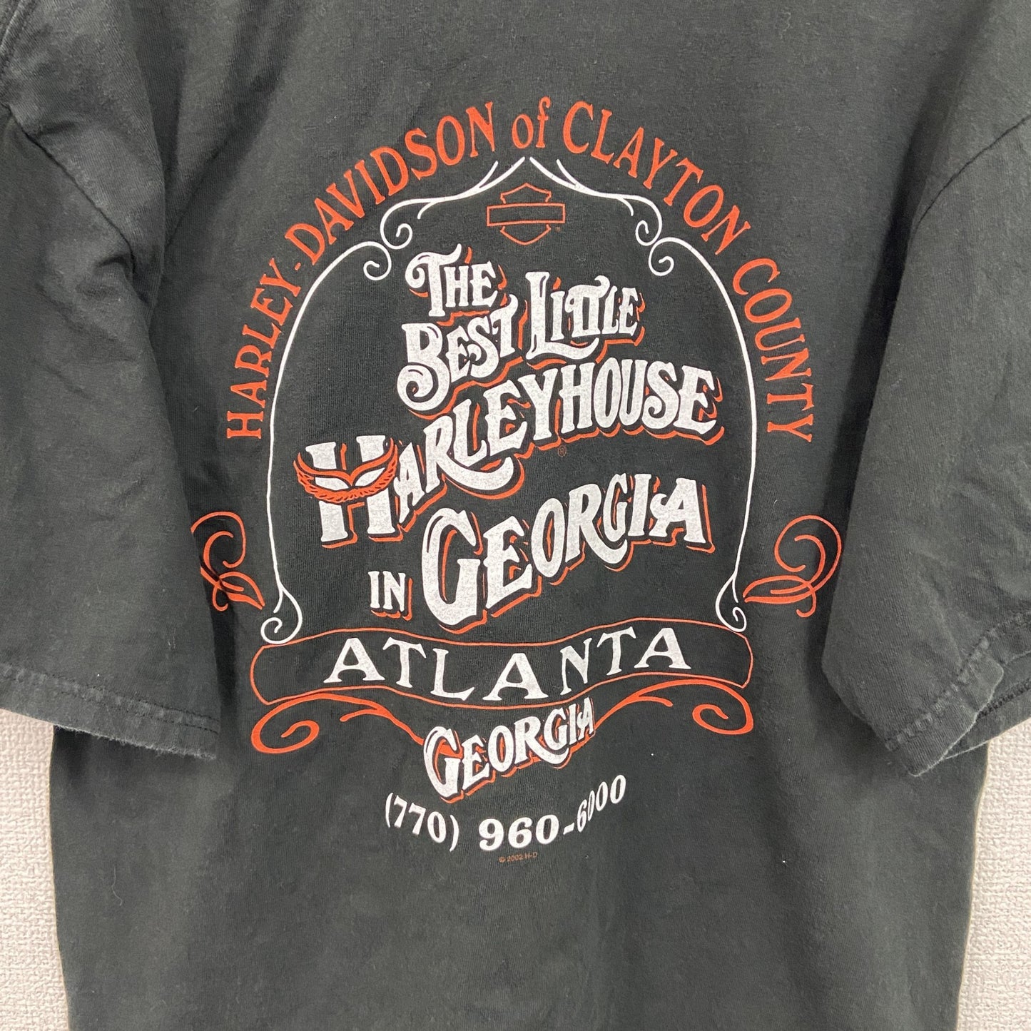 HARLEY DAVIDSON　ハーレーダビッドソン　半袖プリントTシャツ　黒　ブラック　Mサイズ