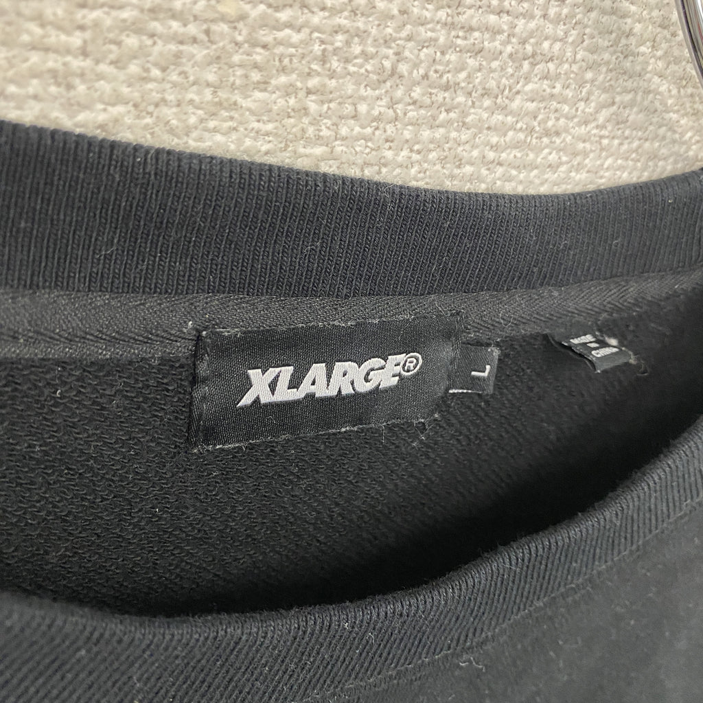 XLARGE　エクストララージ　半袖スウェット地Tシャツ　黒　ブラック　Lサイズ　古着