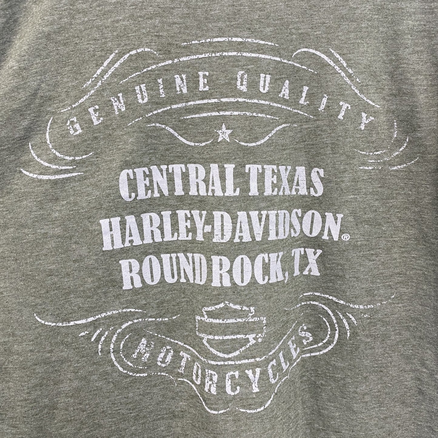 HARLEY DAVIDSON　ハーレーダビッドソン　半袖プリントTシャツ　緑　グリーン　Mサイズ