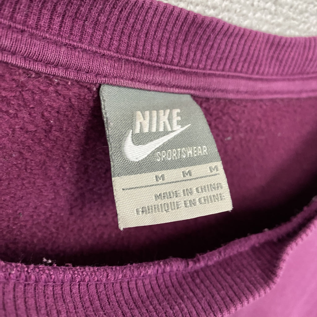 NIKE　ナイキ　スウェット/トレーナー　紫　パープル　Mサイズ スウェットトップス メンズ コットン 古着