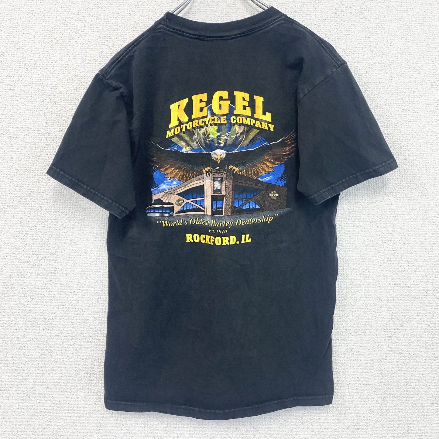 HARLEY DAVIDSON　ハーレーダビッドソン　半袖プリントTシャツ　黒　ブラック