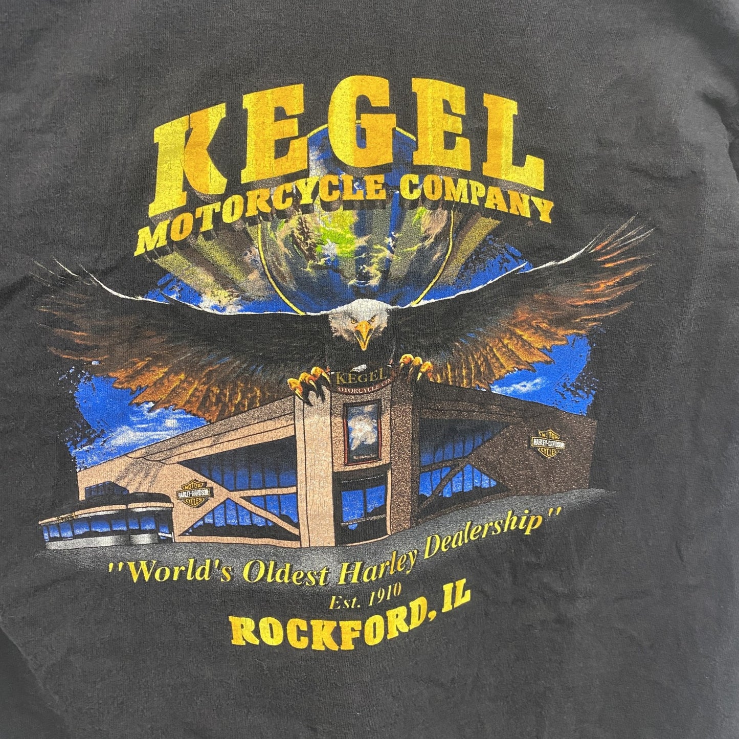 HARLEY DAVIDSON　ハーレーダビッドソン　半袖プリントTシャツ　黒　ブラック