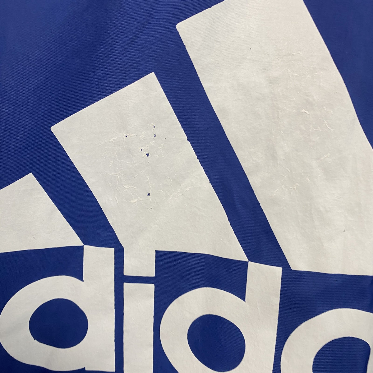 90s　adidas　アディダス　ナイロンプルオーバージャケット　パフォーマンスロゴ　ヴィンテージ　青　ブルー　Mサイズ　古着