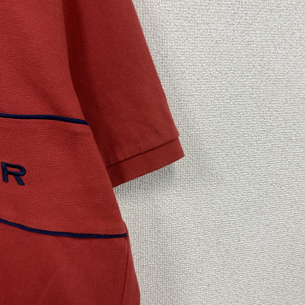 Eddie Bauer　エディーバウアー　半袖ポロシャツ　デカロゴ　赤　レッド　Mサイズ　古着