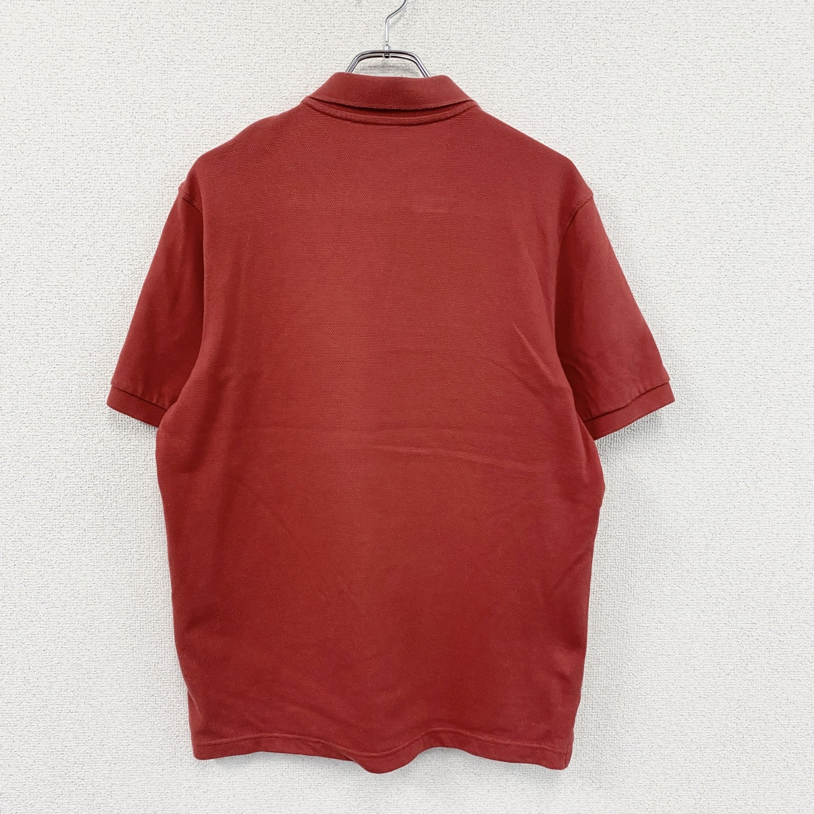 Eddie Bauer　エディーバウアー　半袖ポロシャツ　デカロゴ　赤　レッド　Mサイズ　古着