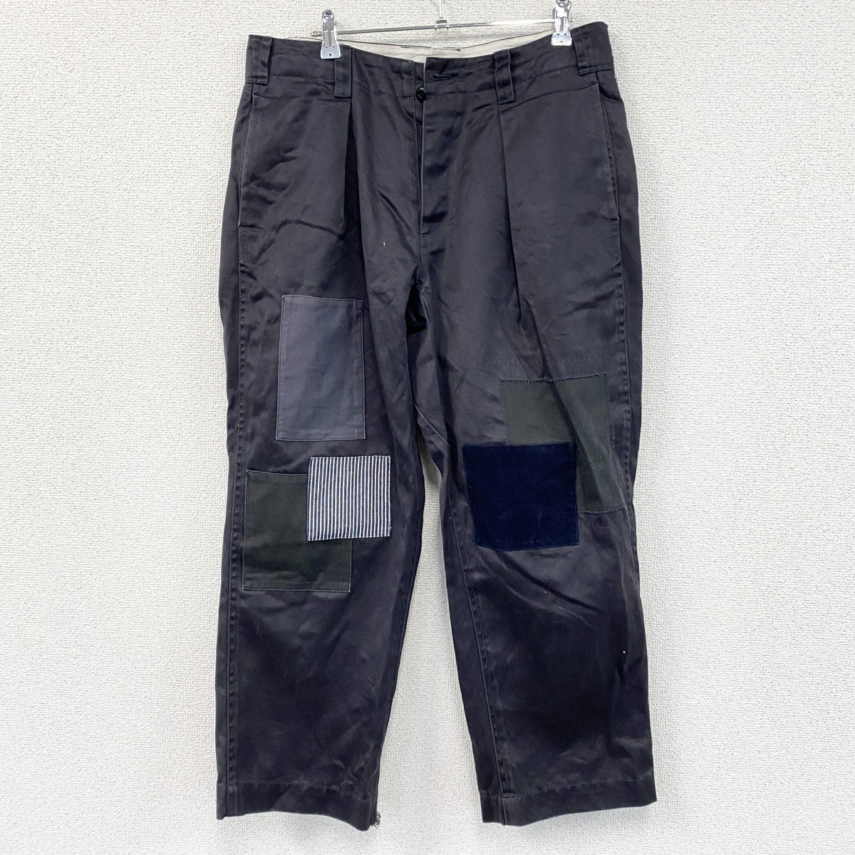 Champion　チャンピオン　ブロークンチノパンツ　ドッキング　ランタグ　復刻　紺　ネイビー　Lサイズ　古着
