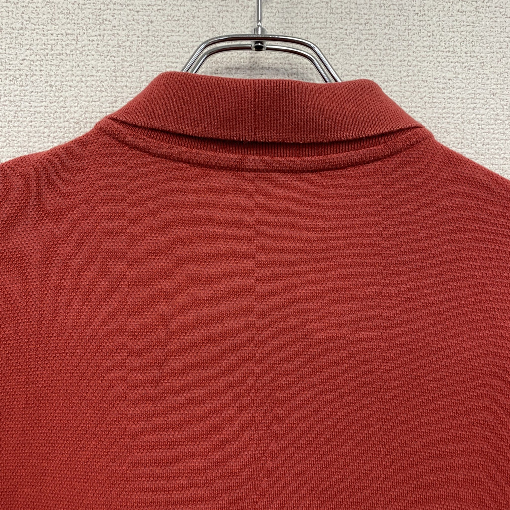 Eddie Bauer　エディーバウアー　半袖ポロシャツ　デカロゴ　赤　レッド　Mサイズ　古着
