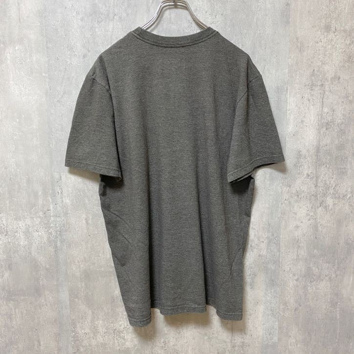 古着 used　NIKE　ナイキ　半袖ロゴプリントTシャツ　スウッシュ　グレー　デザイン　個性的　クルーネック　春夏服　