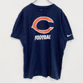 NIKE　ナイキ　半袖プリントTシャツ　FOOTBALL　クルーネック　黒　ブラック　XLサイズ　古着