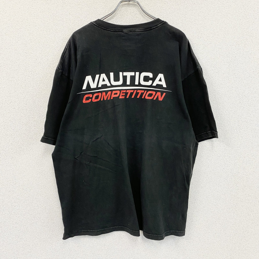 NAUTICA　ノーティカ　半袖プリントTシャツ　黒　ブラック　古着