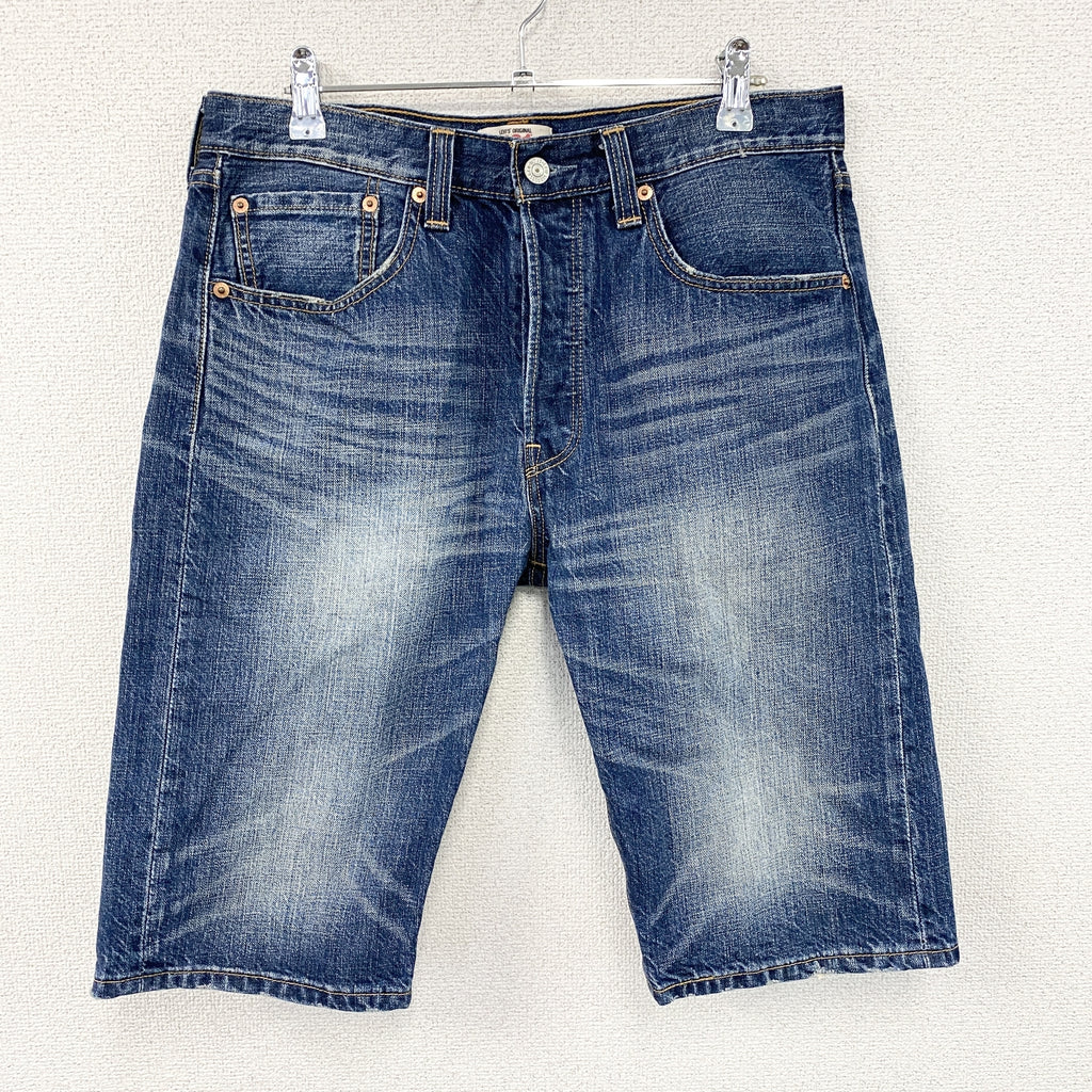 Levi's　リーバイス　501　デニムハーフパンツ/ジーンズ　ボタンフライ　インディゴ　W32サイズ　古着