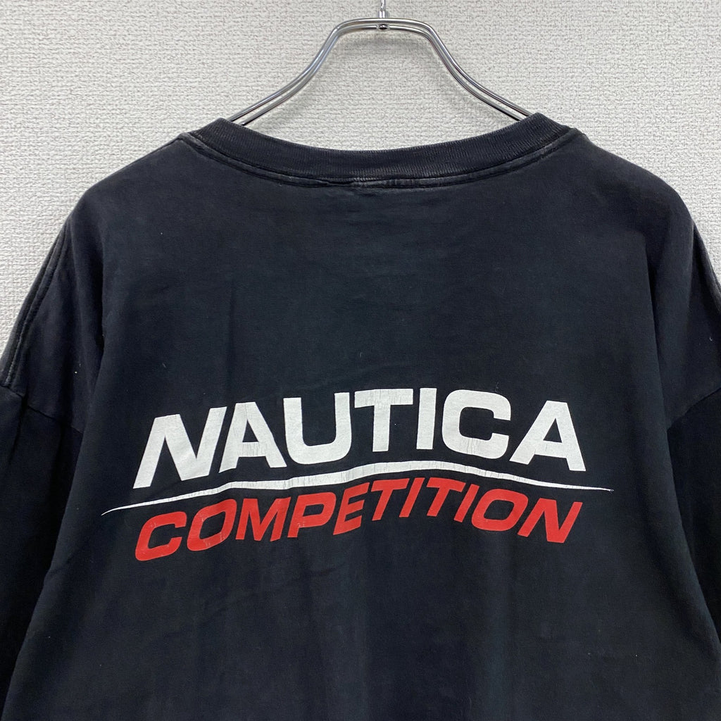 NAUTICA　ノーティカ　半袖プリントTシャツ　黒　ブラック　古着