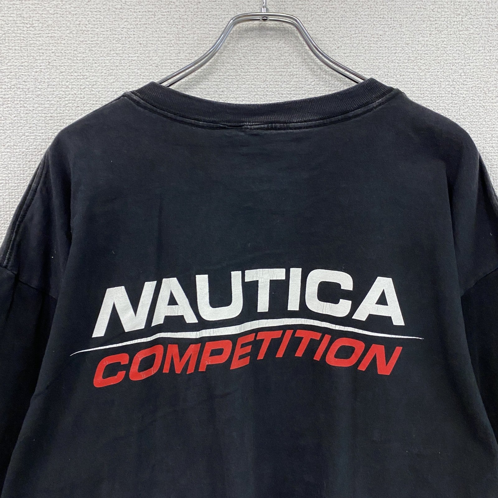 NAUTICA　ノーティカ　半袖プリントTシャツ　黒　ブラック　古着