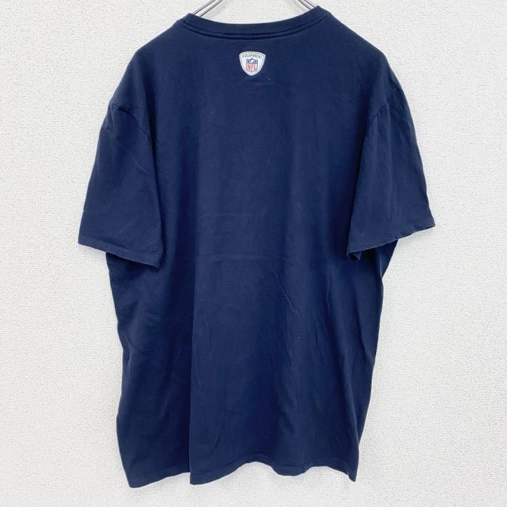古着 used　NIKE　ナイキ　半袖プリントTシャツ　FOOTBALL　クルーネック　黒　ブラック　XLサイズ