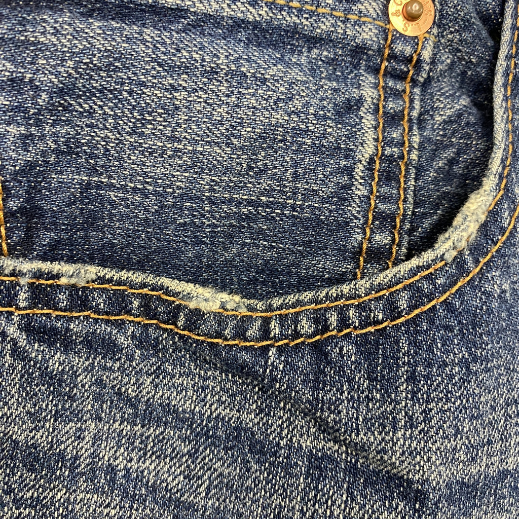 Levi's　リーバイス　501　デニムハーフパンツ/ジーンズ　ボタンフライ　インディゴ　W32サイズ　古着