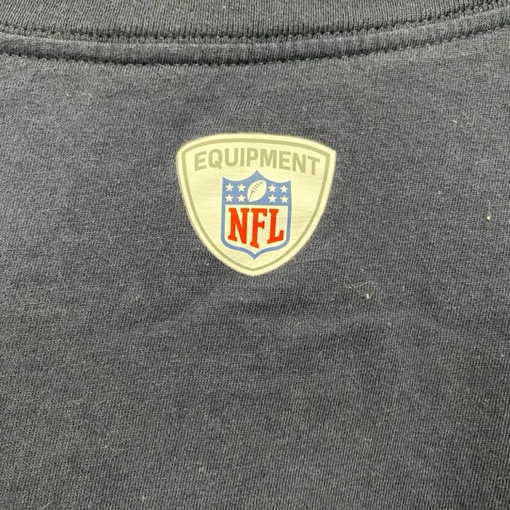 古着 used　NIKE　ナイキ　半袖プリントTシャツ　FOOTBALL　クルーネック　黒　ブラック　XLサイズ