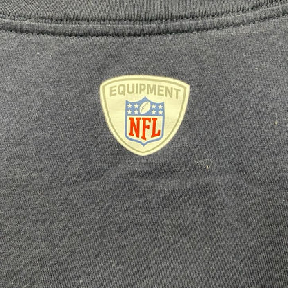 古着 used　NIKE　ナイキ　半袖プリントTシャツ　FOOTBALL　クルーネック　黒　ブラック　XLサイズ