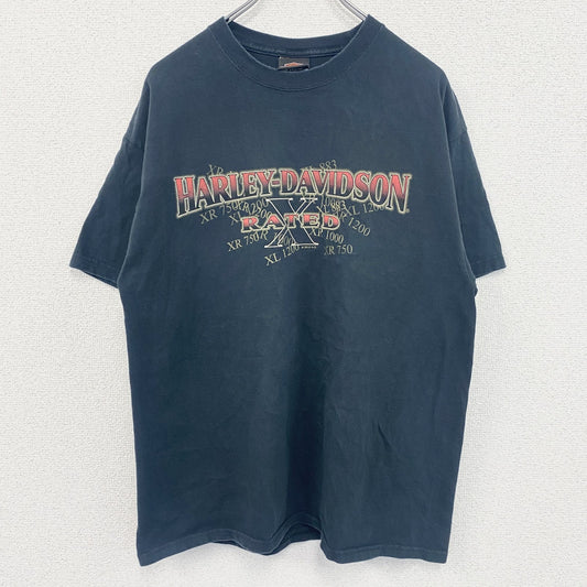 HARLEY DAVIDSON　ハーレーダビッドソン　半袖プリントTシャツ　黒　ブラック　Lサイズ