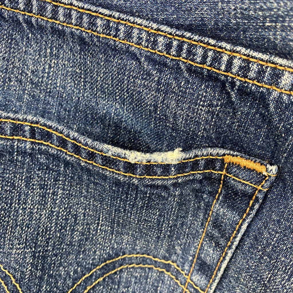 Levi's　リーバイス　501　デニムハーフパンツ/ジーンズ　ボタンフライ　インディゴ　W32サイズ　古着