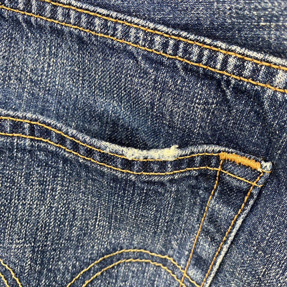 Levi's　リーバイス　501　デニムハーフパンツ/ジーンズ　ボタンフライ　インディゴ　W32サイズ　古着