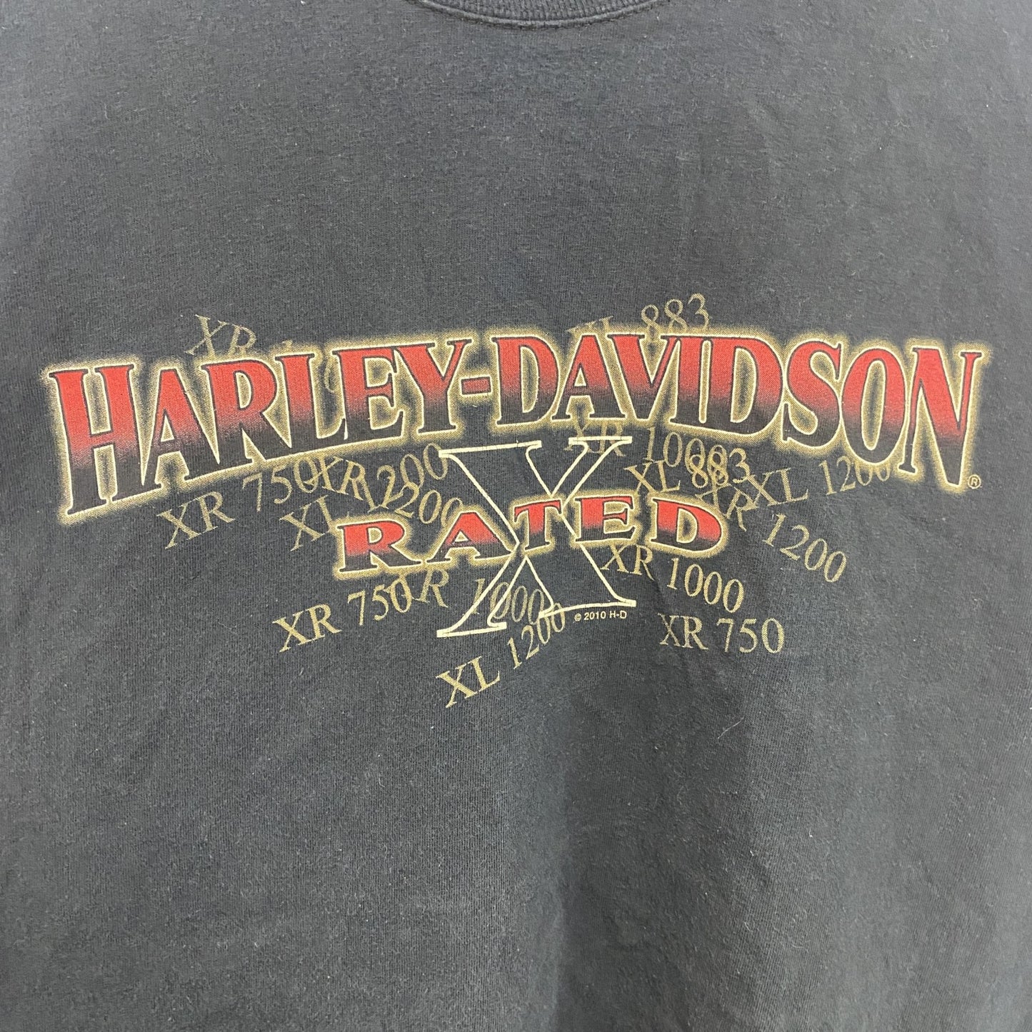 HARLEY DAVIDSON　ハーレーダビッドソン　半袖プリントTシャツ　黒　ブラック　Lサイズ