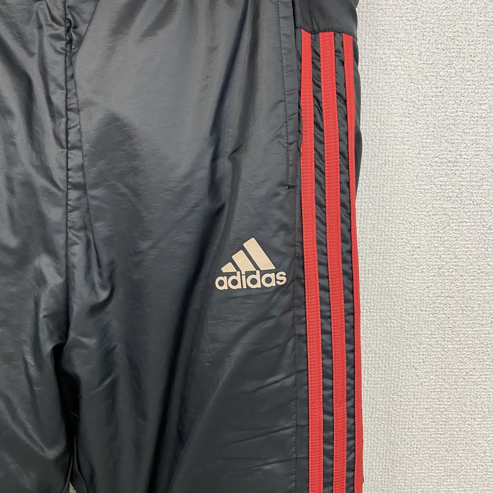 adidas　アディダス　トラックパンツ　ウィンドブレーカーパンツ　黒　ブラック　Lサイズ　古着