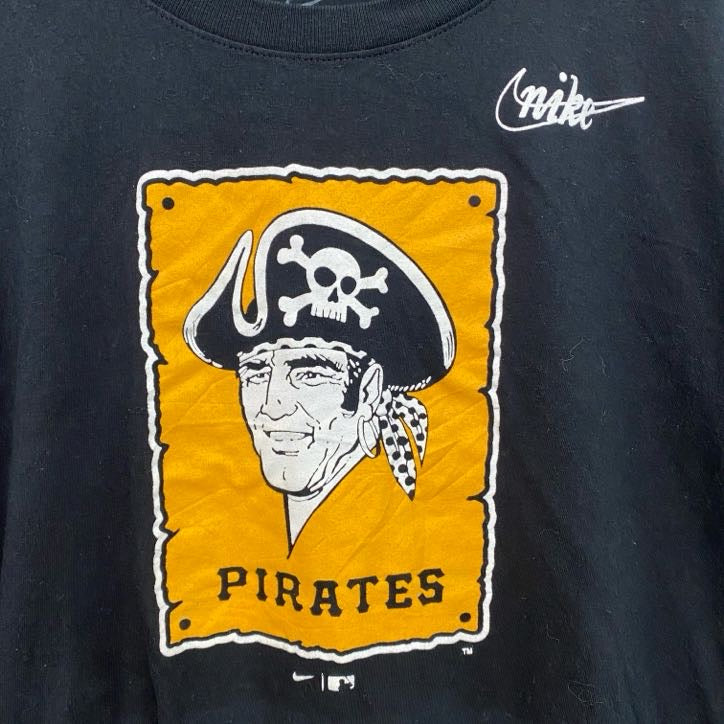 古着 used　NIKE　ナイキ　半袖プリントTシャツ　ピッツバーグ　パイレーツ　クルーネック　黒　ブラック　Lサイズ